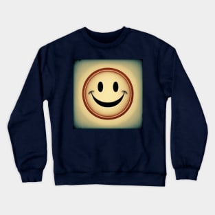 Vintage Happy Smiley Face Retro 80s 90s Aesthetic Crewneck Sweatshirt